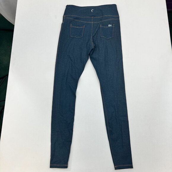 Zyia Active Womens Green Tan Elastic Waist Pull On Ankle Leggings Size 4 - Picture 2 of 8